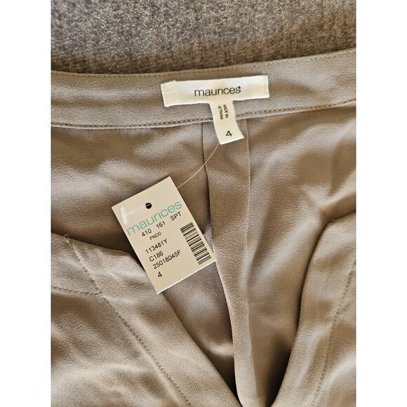 Maurices Dress Women 4X Olive Green Elastic Waist 3/4 Sleeve Pockets Office - Picture 3 of 15